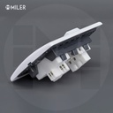 LLAVE ARMADA LIFE PUNTO+TOMA BLANCO PURO  - SICA