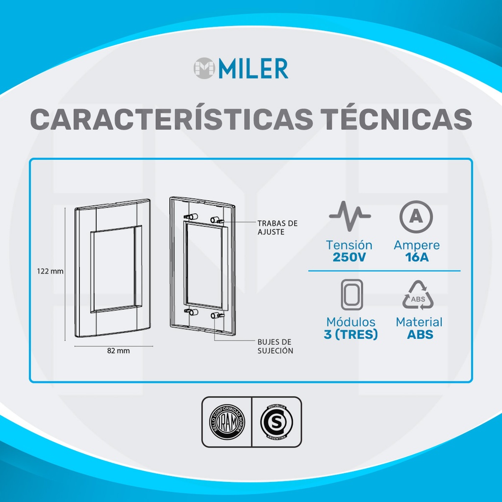 LLAVE ARMADA 1 PUNTO TECLON TAPA CIVIL BLANCO - KALOP