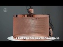 COLGANTE E27 1 LUZ CADENA NEGRA MALLA COBRE Ø30CM H20CM  - SAN JUSTO