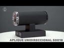 APLIQUE DIFUSOR UNIDIRECCIONAL CILINDRICO UNI MINI LOOP NEGRO - MCA