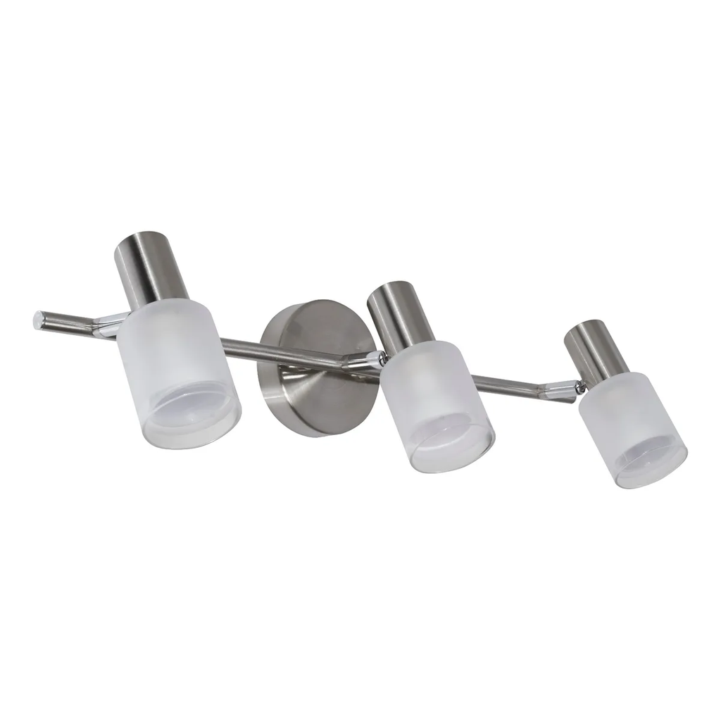 APLIQUE DE TECHO AITIA III GU10 X3 COLOR NIQUEL METAL - LEUK