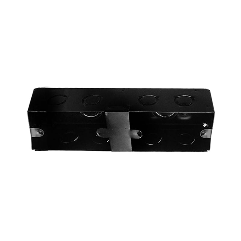 CAJA LUZ CHAPA HIERRO RECTANGULAR DOBLE HORIZONTAL  - AG METALURGICA