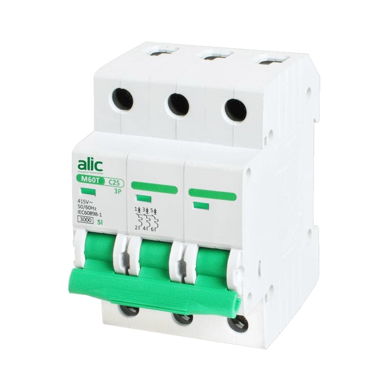 LLAVE TERMOMAGNETICA TRIPOLAR 3X63A CURVA C 3KA - ALIC