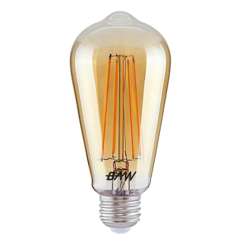 LAMPARA LED FILAMENTO EDISON 7W DORADA CALIDA - BAW