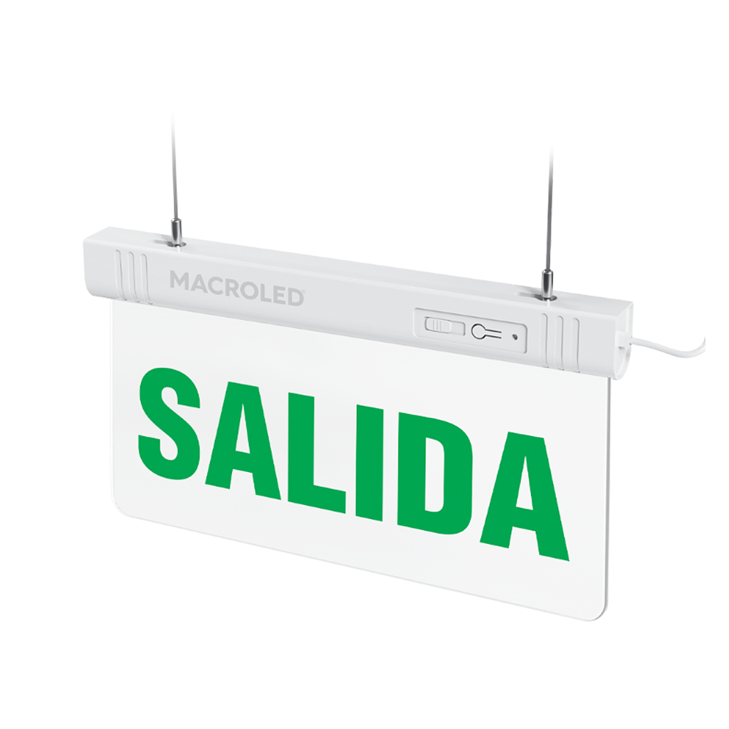 CARTEL DE SALIDA LED 1W AUTONOMIA 3HS - MACROLED