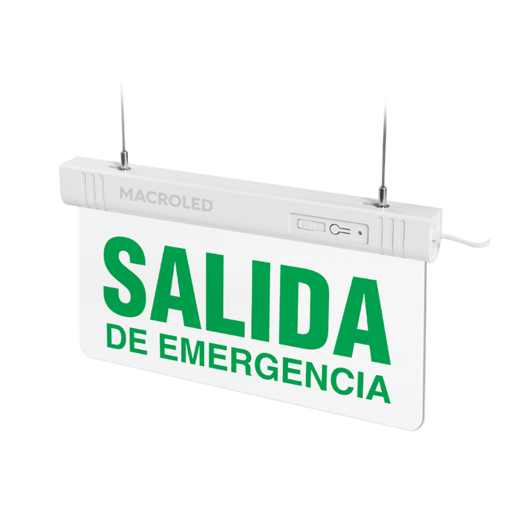CARTEL DE SALIDA LED 1W DE EMERGENCIA AUTONOMIA 3HS - MACROLED