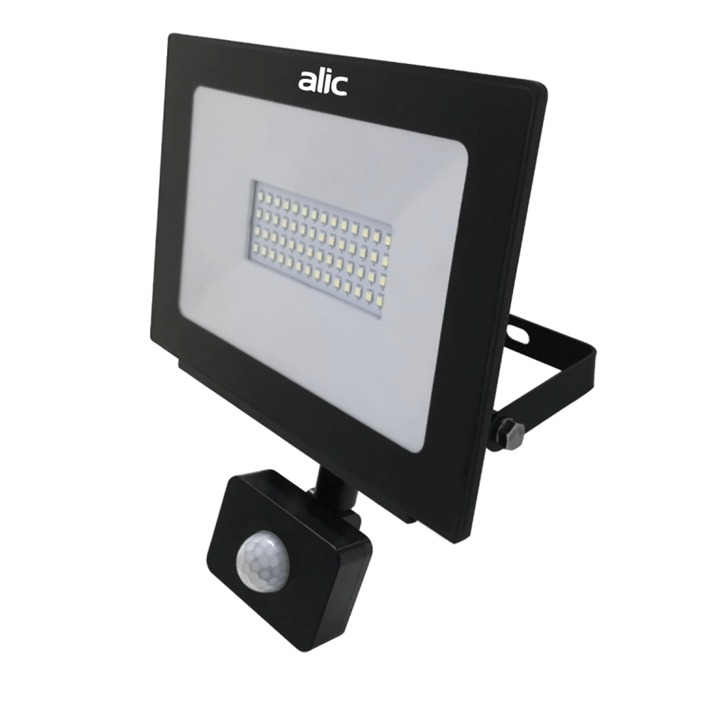 REFLECTOR LED 50W LUZ DIA IP65 CON SENSOR DE MOVIMIENTO - ALIC