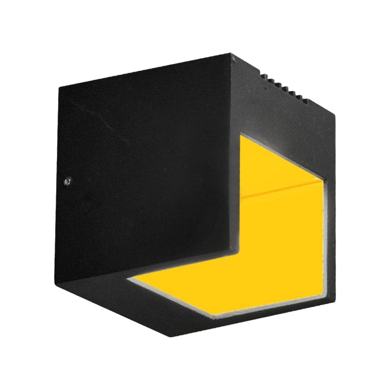 APLIQUE EXTERIOR CUBO LED 5W COLOR GRIS LUZ NEUTRA  - SILVERLITHG