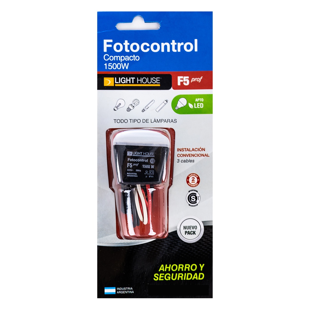 FOTOCONTROL FIJO PROFESIONAL 1500W (3 CABLES)