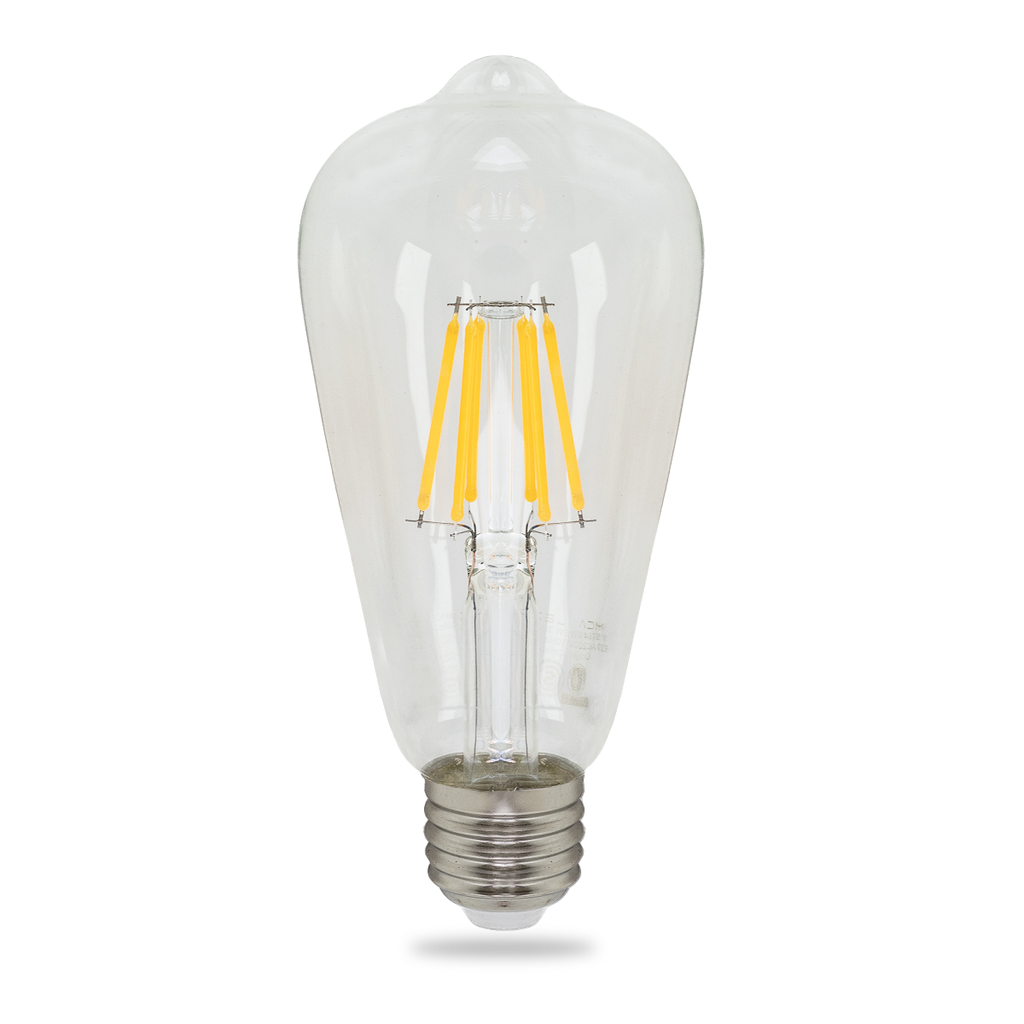 LAMPARA LED FILAMENTO EDISON ST64 6W CLARA CALIDA - MCA ILUMINACION