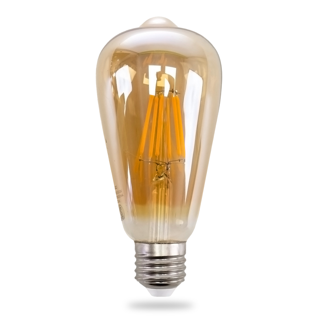 LAMPARA LED FILAMENTO EDISON 6W DORADA CALIDA - CANDELA
