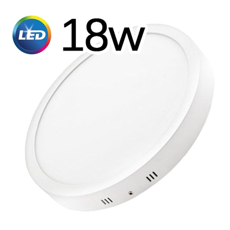 PLAFON LED APLICAR 18W CIRCULAR LUZ DIA MARCO BLANCO  - SICA