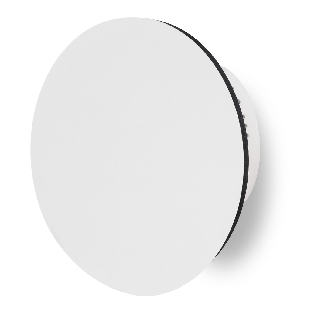 APLIQUE DIFUSOR CIRCULAR 12W MADERA BLANCA LISA 20CM - TOKIO