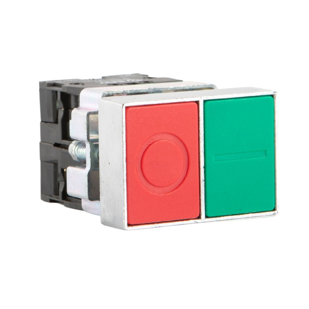 PULSADOR DOBLE PARA PANEL MARCO METALICO CROMADO - BAW