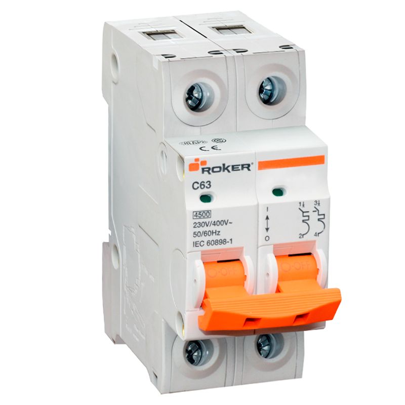 TERMICA BIPOLAR 2X50A 4.5K CURVA C  - ROKER