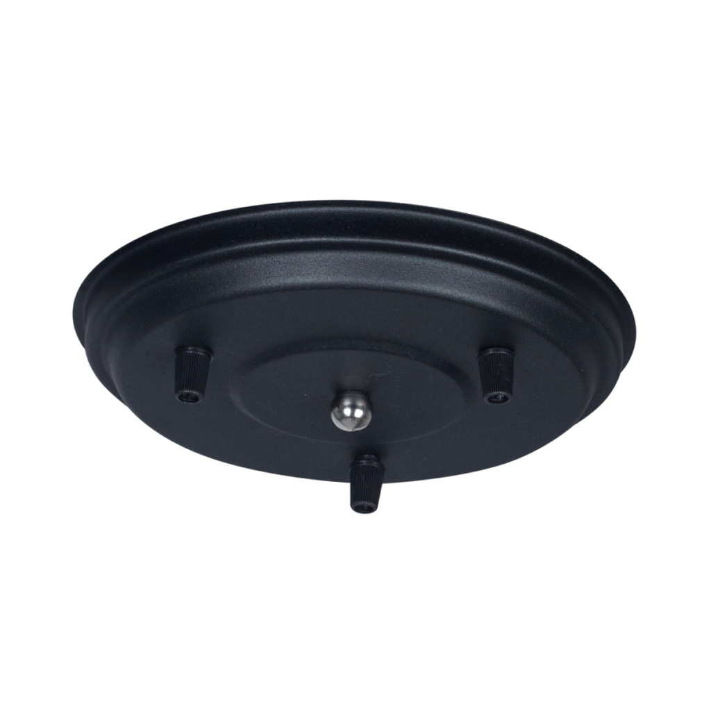 FLORON PLATO REDONDO PARA COLGANTE SIN CABLE 3 LUCES NEGRO - FERROLUX