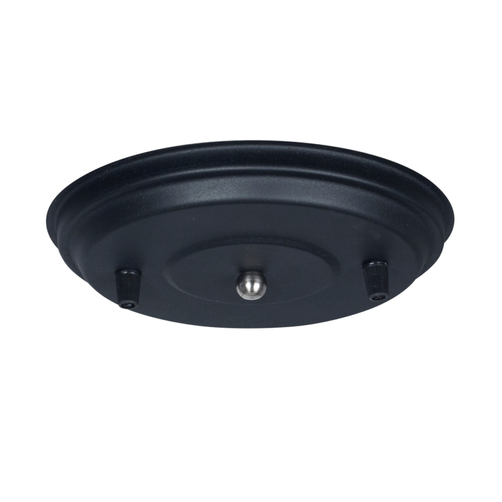 FLORON PLATO REDONDO PARA COLGANTE SIN CABLE 2 LUCES NEGRO - FERROLUX