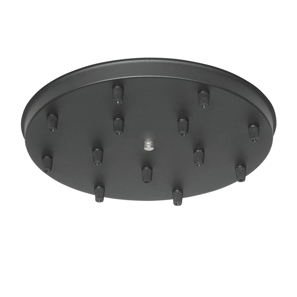 BASE REDONDA MULTILUCES SIN PRENSACABLE 300X23MM NEGRO - FERROLUX