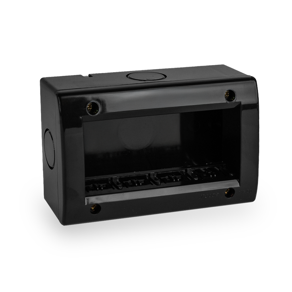 CAJA SIGMA 4 MODULOS SOBREPONER IP40 NEGRA - KALOP