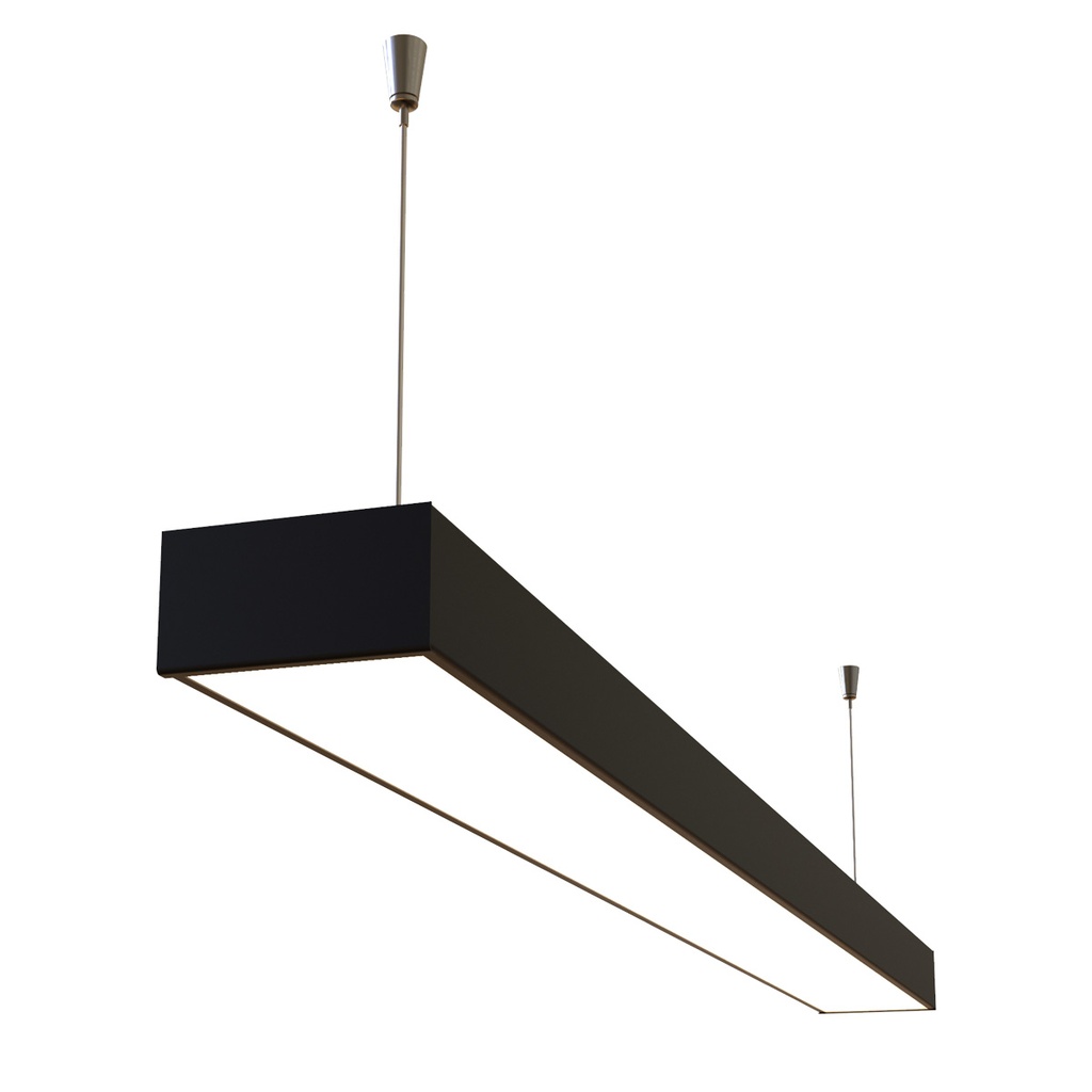 LINE LISTON COLGANTE LINEAL 2X18W 120CM P/TUBO LED NEGRO - SPOTSLINE