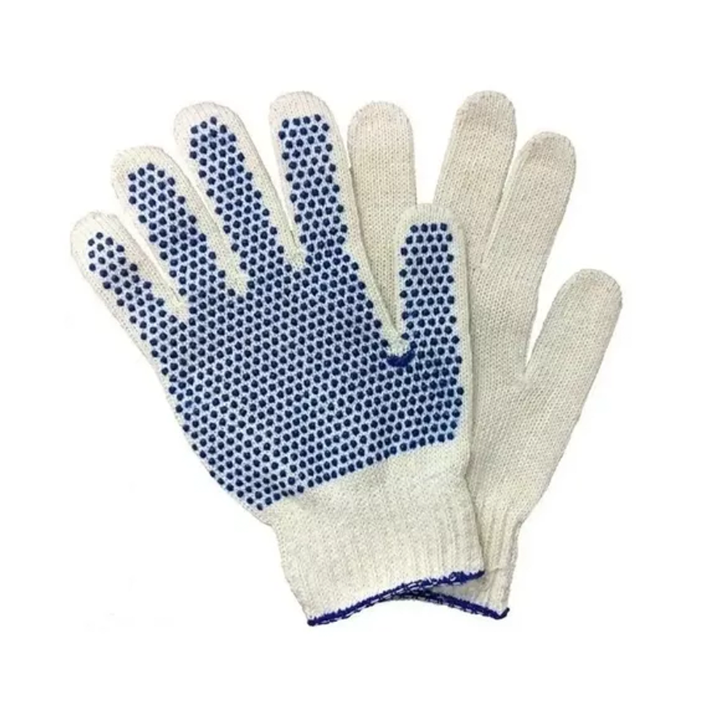 GUANTE TEJIDO DE ALGODON MOTEADO X PAR