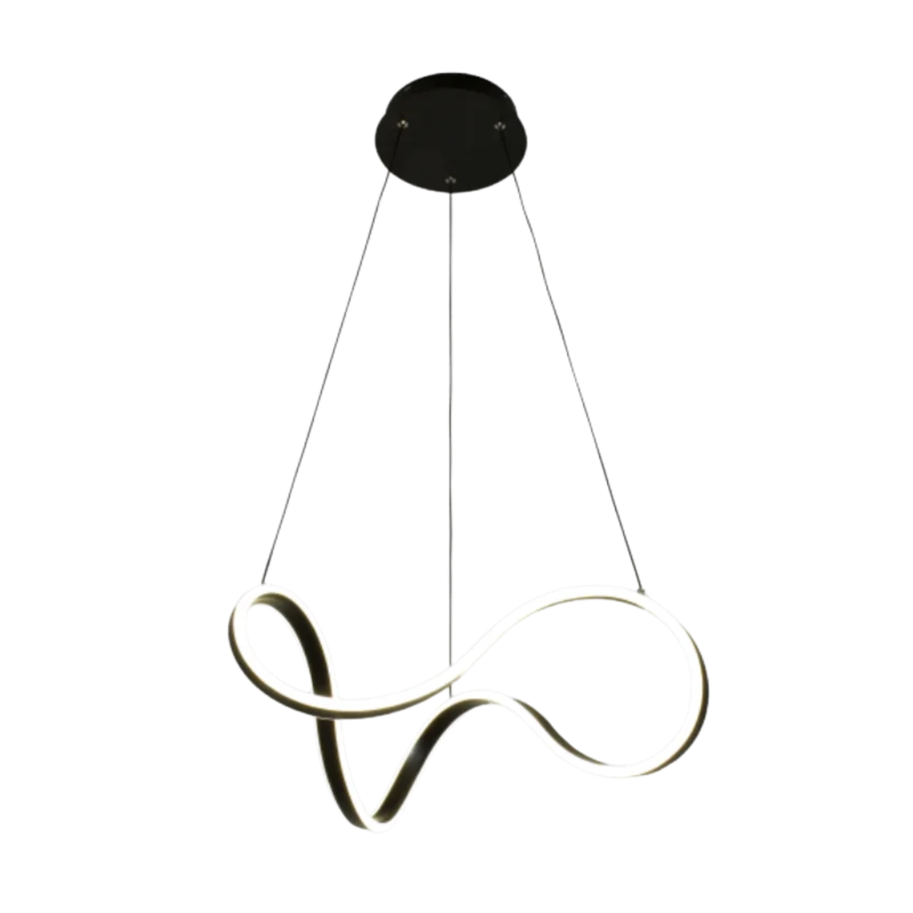 COLGANTE LED 42W LUZ DIA/NEUTRA/CALIDA TODO NEGRO - 180 ILUMINACION