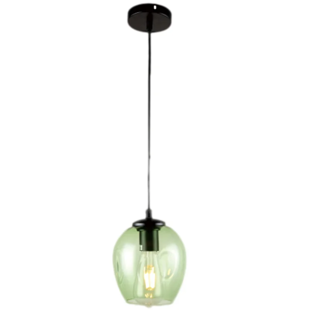 COLGANTE CRISTAL E27 15X20CM ASTRID OLIVA - 180 ILUMINACION