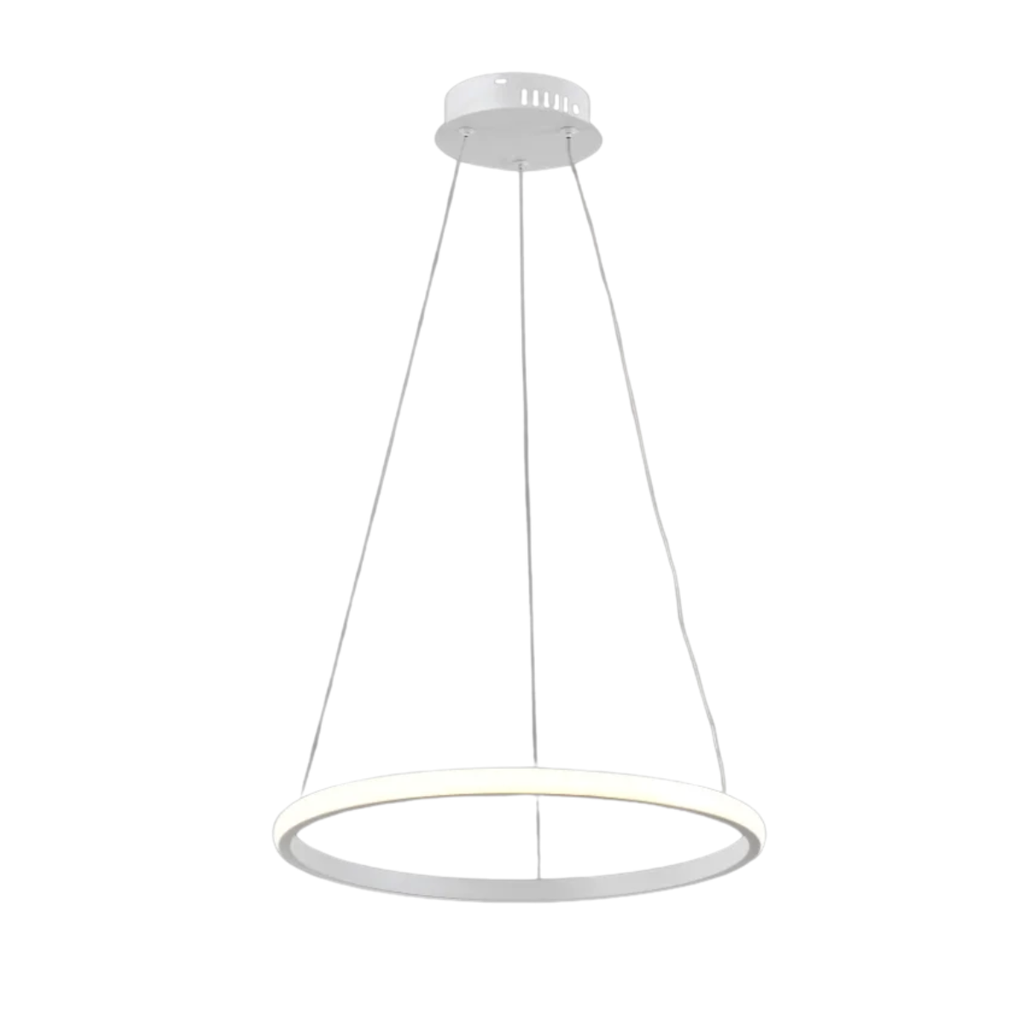 COLGANTE LED 24W LUZ CALIDA 40CM SIMP M BLANCO - 180 ILUMINACION