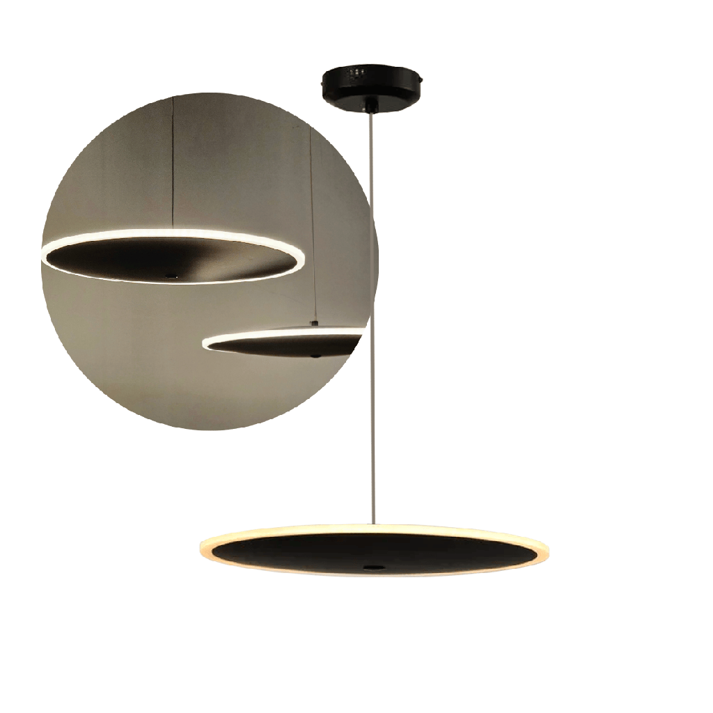 COLGANTE LED 24W LUZ CALIDA BERCO M NEGRO - 180 ILUMINACION