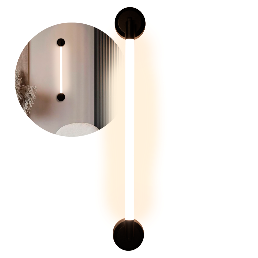 APLIQUE LED 10W LUZ DIA/NEUTRA/CALIDA 70CM HANG M NEGRO - 180 ILUMINACION