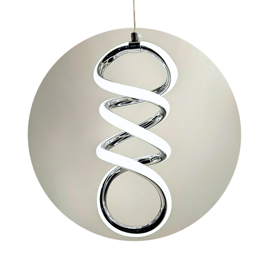 COLGANTE LED 15W LUZ DIA/NEUTRA/CALIDA GAUDI CROMO - 180 ILUMINACION