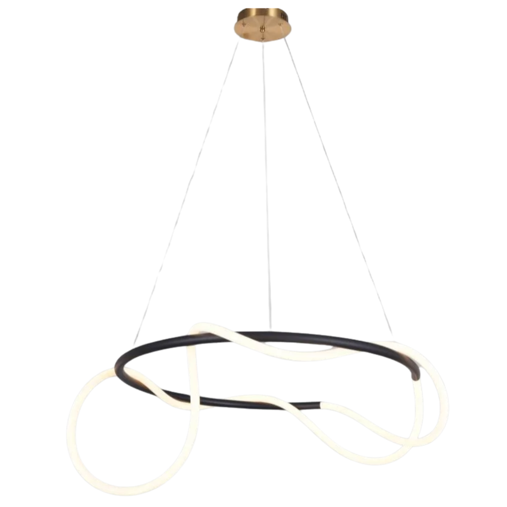 COLGANTE LED 50W LUZ CALIDA SUTIL COLGANTE NEGRO - 180 ILUMINACION