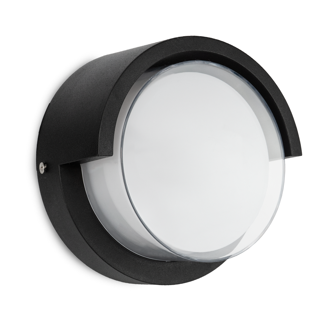 PLAFON LED DE APLICAR REDONDO 12W LUZ DIA NEGRO - NOVA