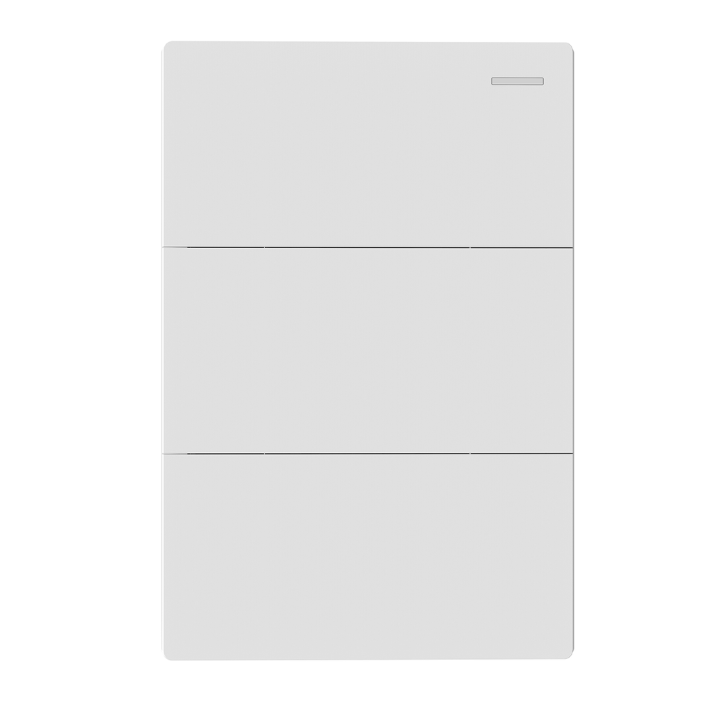 LLAVE DE LUZ ARMADA 3 PUNTOS BLANCO MILAN BASTIDOR METALICO - MACROLED