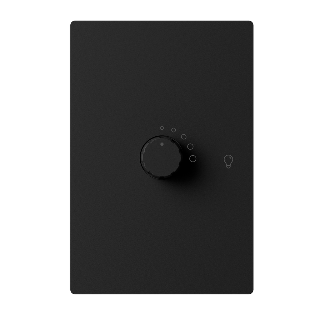 LLAVE DE LUZ ARMADA DIMMER LED NEGRO MILAN BASTIDOR METALICO - MACROLED