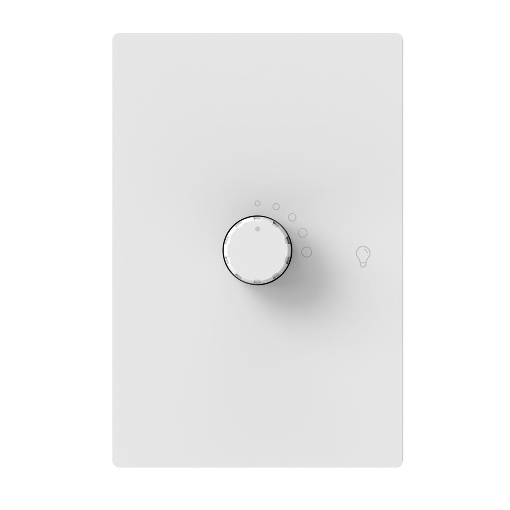 LLAVE DE LUZ ARMADA DIMMER LED BLANCO MILAN BASTIDOR METALICO - MACROLED