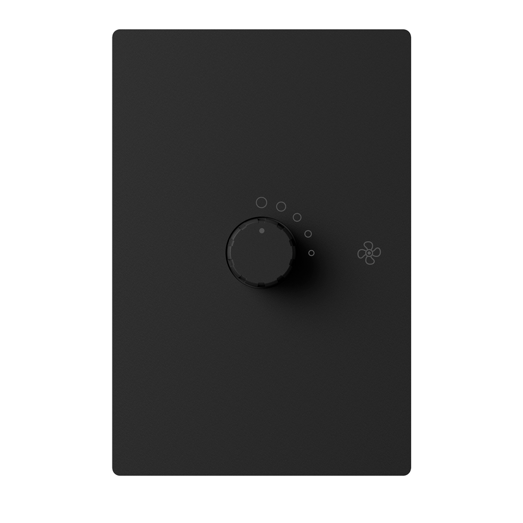 LLAVE DE LUZ ARMADA VARIADOR VENTILADOR NEGRO MILAN BASTIDOR METALICO - MACROLED