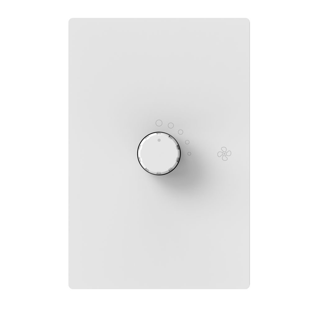 LLAVE DE LUZ ARMADA VARIADOR VENTILADOR BLANCO MILAN BASTIDOR METALICO - MACROLED