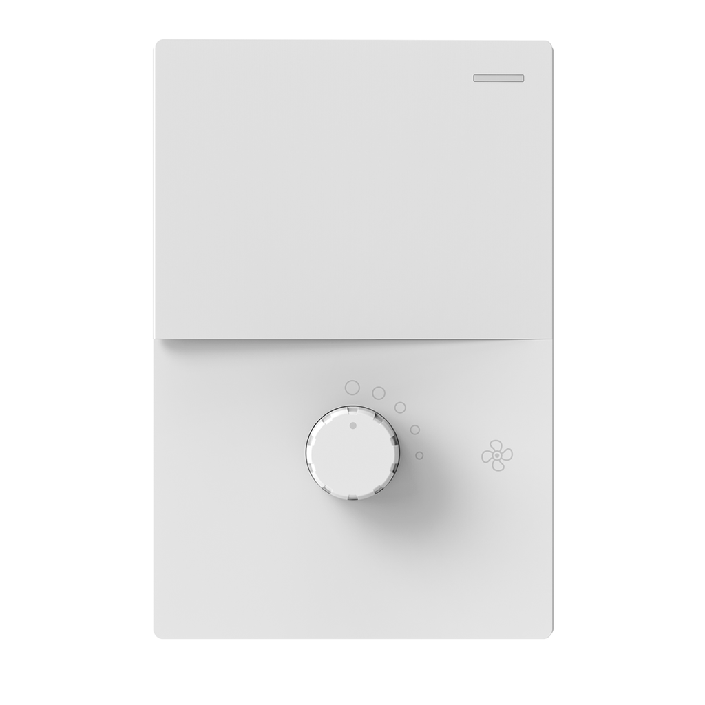 LLAVE DE LUZ ARMADA PUNTO Y VARIADOR VENTILADOR BLANCO MILAN BASTIDOR METALICO - MACROLED