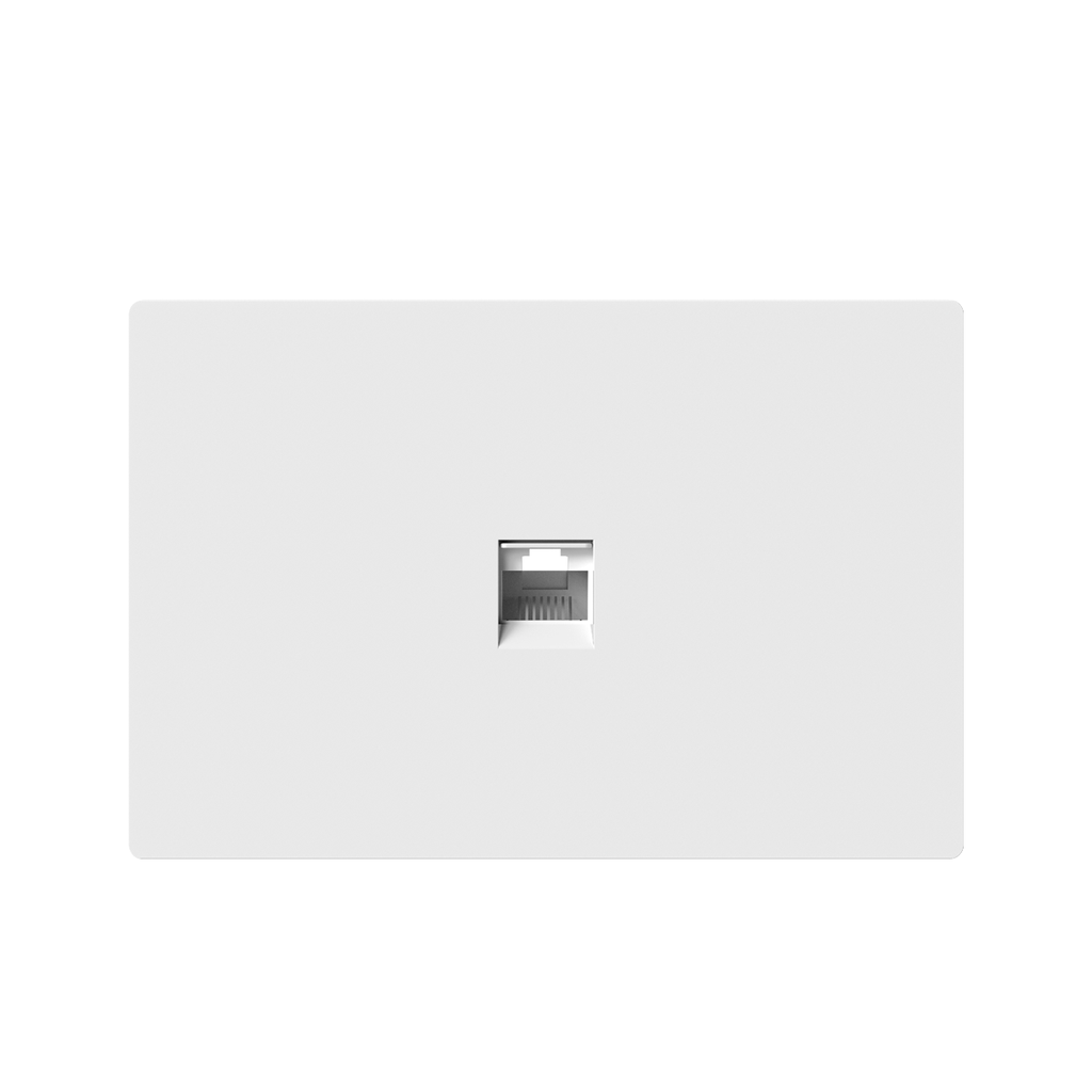 LLAVE DE LUZ ARMADA RED RJ45 BLANCO MILAN BASTIDOR METALICO - MACROLED