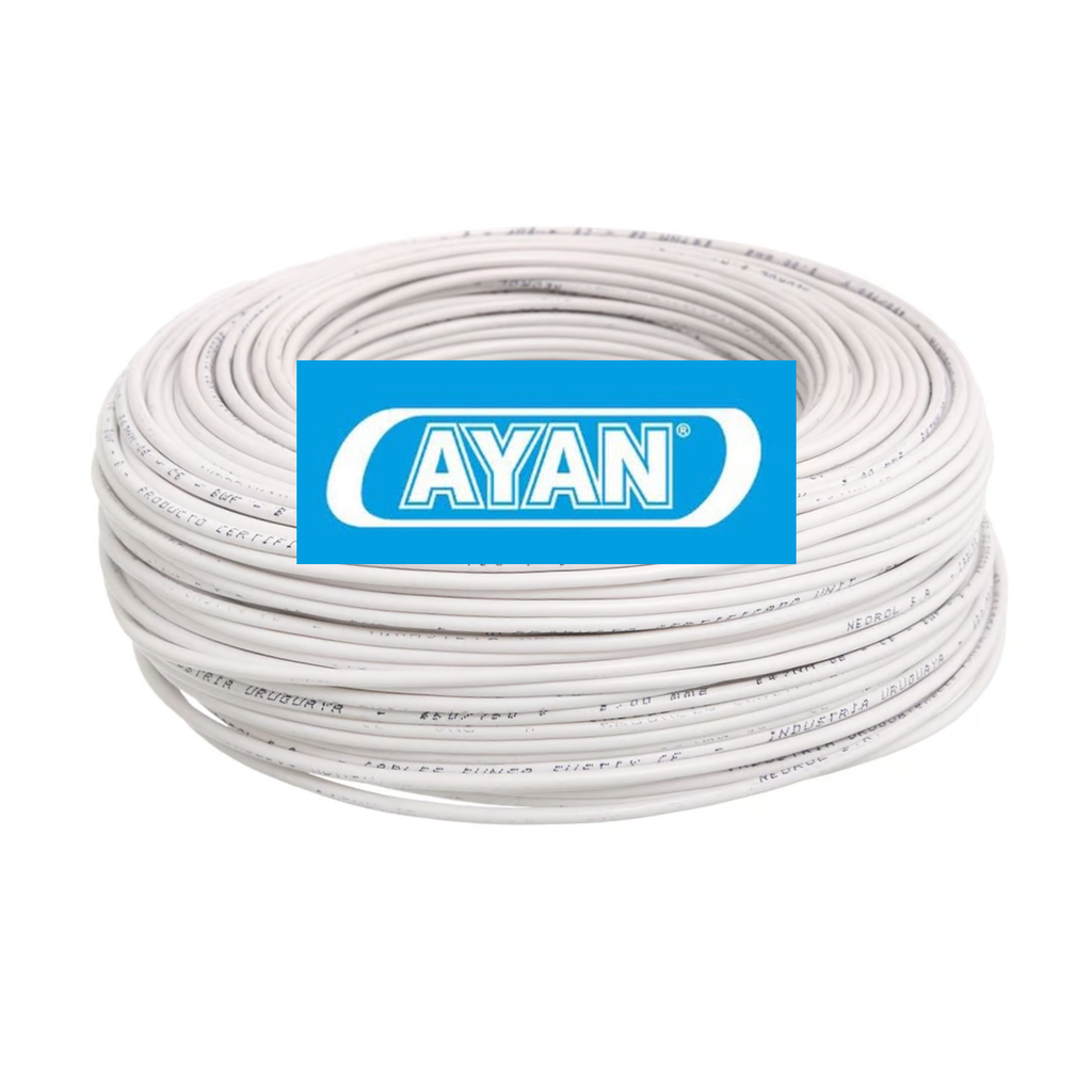 CABLE PARALELO BIPOLAR 2X1.50MM (X100MTS) BLANCO - AYAN CABLES