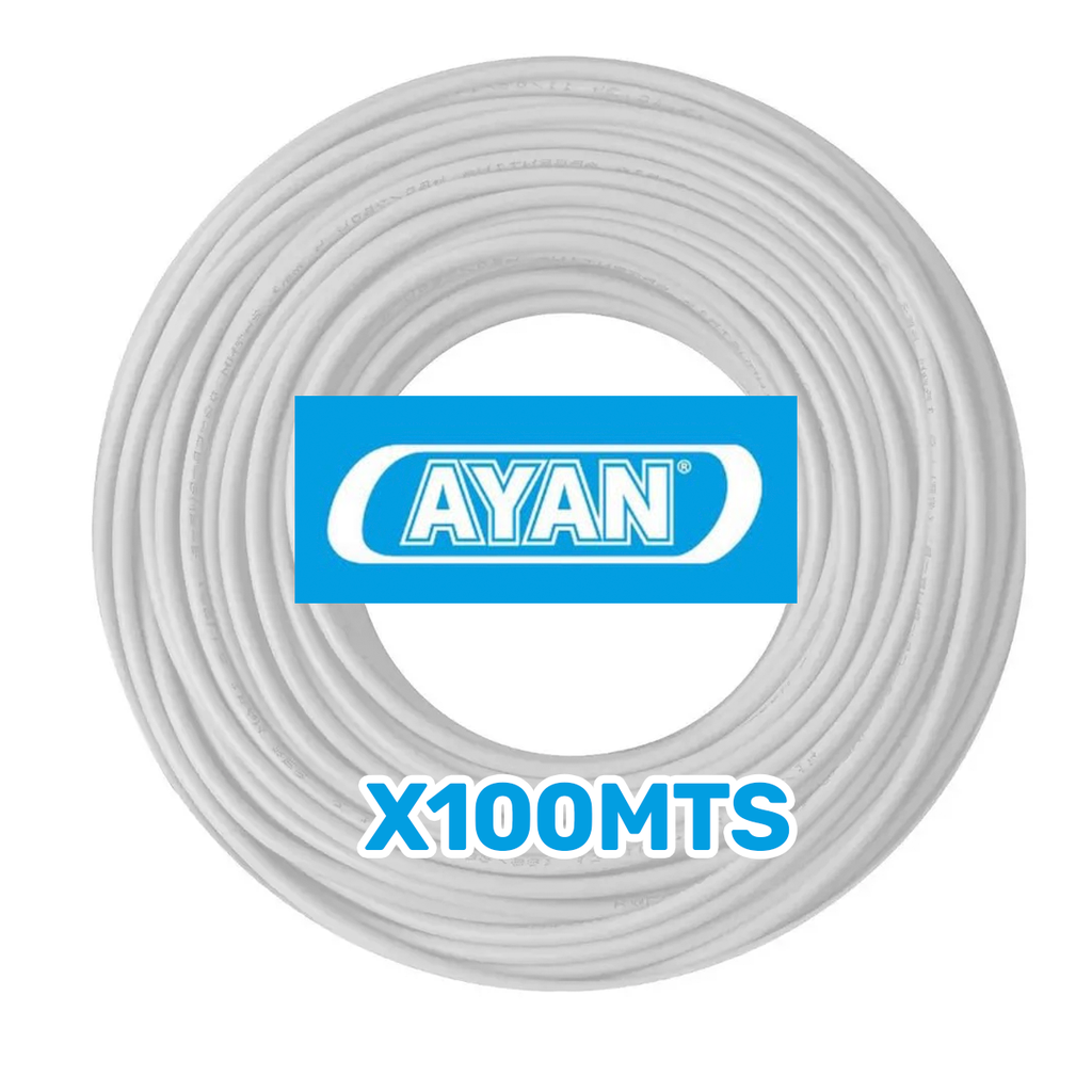 CABLE UNIPOLAR 1.00MM BLANCO (X 100MTS) - AYAN CABLES