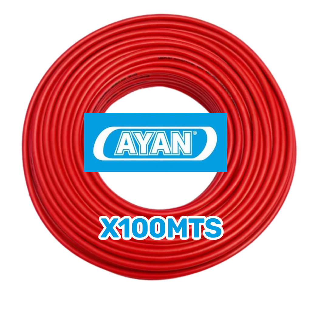 CABLE UNIPOLAR 4.00MM ROJO (X 100MTS) - AYAN CABLES