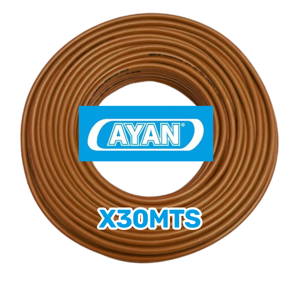 CABLE UNIPOLAR 1.00MM MARRON (X 30MTS) - AYAN CABLES