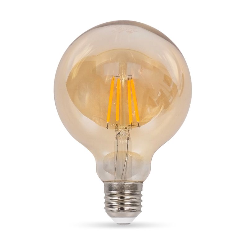 LAMPARA FILAMENTO LED DIMERIZABLE GLOBO G80 6W CALIDA VIDRIO GOLDEN - LGP TECHNOLOGY
