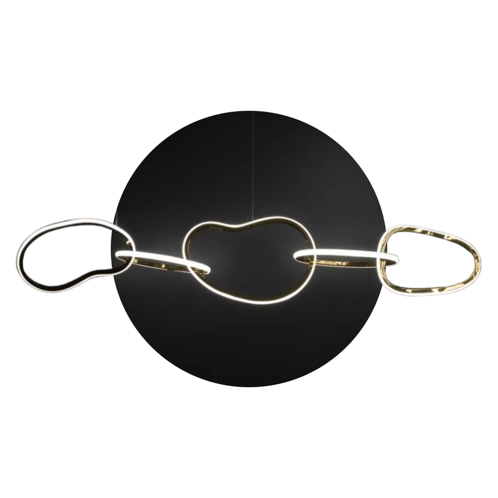 COLGANTE LED 86W LUZ DIA/NEUTRA/CALIDA GARRID ORO TITANIO - 180 ILUMINACION