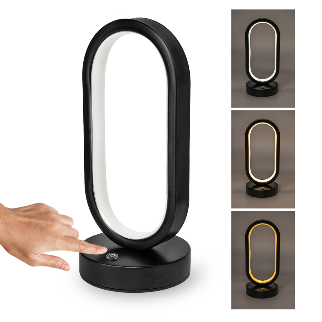 VELADOR TOUCH OVALADO LUZ DIA/NEUTRA/CALIDA NEGRO - PRACTILED