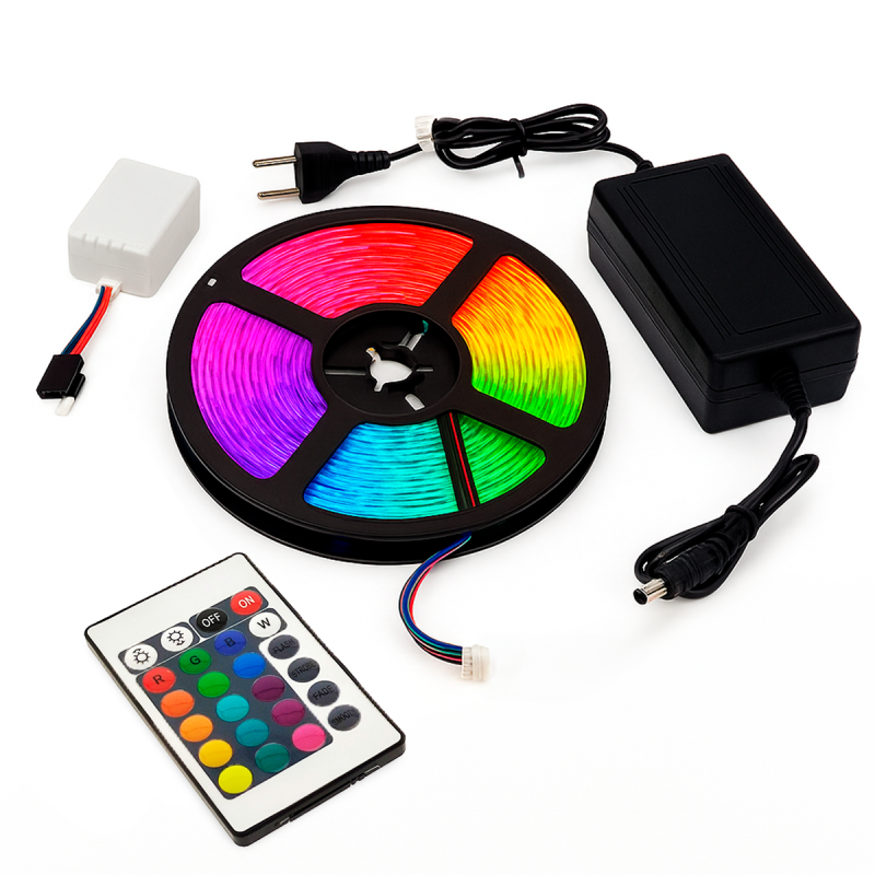 KIT TIRA LED 5050 RGB EXTERIOR 12V IP65 - MILER