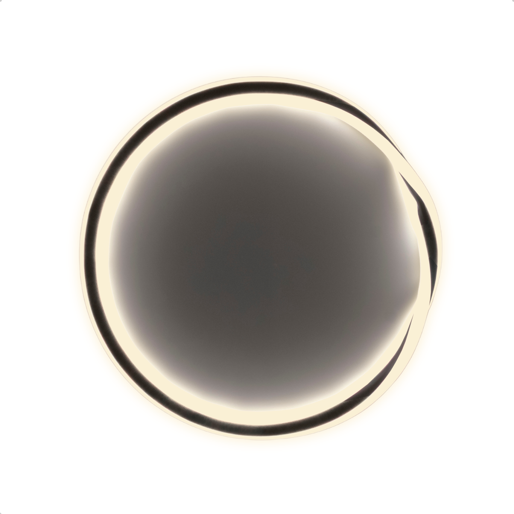 APLIQUE LED 30W LUZ DIA/NEUTRA/CALIDA DIAM 40CM TUNDRA M NEGRO - 180 ILUMINACION