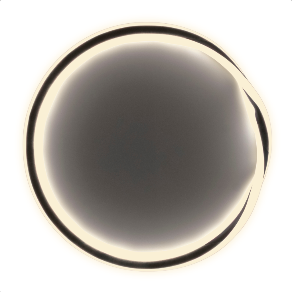 APLIQUE LED 38W LUZ DIA/NEUTRA/CALIDA DIAM 50CM TUNDRA L NEGRO - 180 ILUMINACION